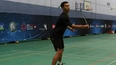 Jonathan Christie sedang berlatih persiapan babak awal All England 2021 / PBSI