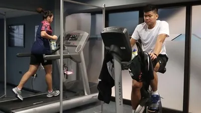 Praven Jordan/Melati Daeva sedang melakukan gym jelang All England / PBSI