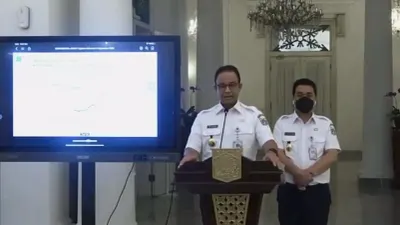 Gubernur dan Wakil Gubernur DKI Jakarta Anies Baswedan dan Ahmad Riza Patria dalam sebuah acara. Keduanya dipastikan tak hadiri Reuni 212 yang akan berlangsung hari ini, Kamis 2 Desember 2021.