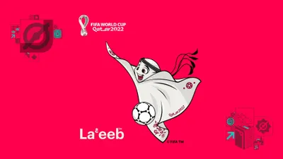 Maskot Resmi Piala Dunia 2022 bernama La'eeb yang berbentuk seperti penutup kepala orang-orang timur tengah.