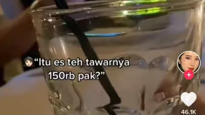 Auto Nangis, Wanita Ini Kaget Bayar Es Teh Tawar Seharga Rp 150 Ribu