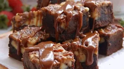 Resep Brownies Cheesecake dengan Baluran Salted Caramel , Rasanya Bikin Nagih dan Lumer di Mulut