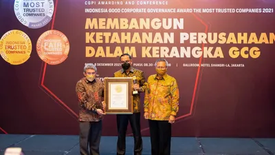 bank bjb mendapatkan penghargaan dalam acara Penganugerahan Indonesia Good Corporate Governance Award 2021.