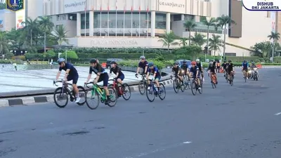 Alasan Pemprov DKI Uji Coba Jalur Road Bike di Jalan Sudirman - Thamrin / dok. Dishub DKI