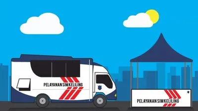 Ilustrasi layanan SIM Keliling Jakarta.