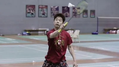Kevin Sanjaya sedang melakukan latihan di Pelatnas Cipayung sebelum berangkat ke turnamen All England / PBSI