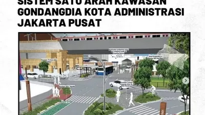 Uji Coba Sistem Satu Arah di Gondangdia, Ini Rekayasa Lalu Lintasnya / dok. Dishub DKI