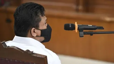 Ferdy Sambo saat menanggapi keterangan saksi di pengandilan negeri Jakarta Selatan