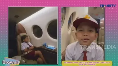 Keren! Farel Prayoga Berangkat Sekolah Menggunakan Jet Pribadi