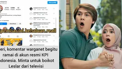 Akun KPI diserbu ribuan komentar boikot Leslar pasca laporan KDRT Rizky Billar dicabut
