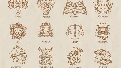 Ilustrasi lambang peruntungan Zodiak. (Freepik) 