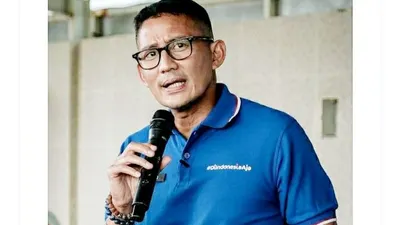 Menparekraf RI, Sandiaga Salahuddin Uno,menghadiri pelatihan UMKM di Banda Aceh, Rabu,3/8/22
