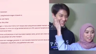 Isi Perjanjian Pra Nikah Lesti Kejora dan Rizky Billar Kembali Mencuat, Tidak Ada Poin KDRT dan Perselingkuhan