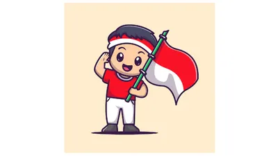 Download gambar kartun HUT RI ke-77.