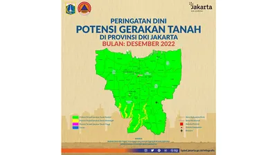 BPBD DKI Jakarta mengeluarkan peringatan dini potensi pergerakan tanah di sejumlah wilayah Ibu Kota.