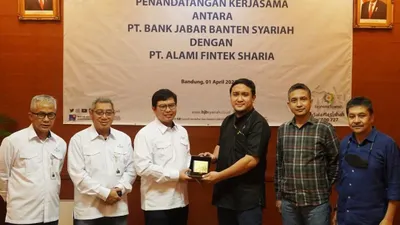 Penandatangan Kerjasama antara PT. Bank Jabar Banten Syariah (bank bjb syariah) dengan PT. Alami Fintek Sharia.