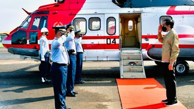 Presiden Joko Widodo saat tiba di Lanud Atang Sendjaja, Bogor. (Dok Lanud Atang Sendjaja)
