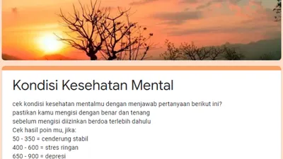 Link Tes Mental yang Viral di Tiktok: Cek Kondisimu Apakah Stabil, Depresi atau Stres Akut?