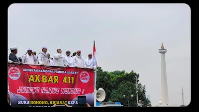 Heboh! Demo Aksi 411 Tuntut Jokowi Mundur : Kita Ini Aksi Bukan Piknik!