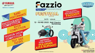 Yamaha gelar Fazzio Festival sebagai bentuk apresiasi antusiasme masyarakat Indonesia sekaligus rasa ingin tahu mengenai produk terbaru.