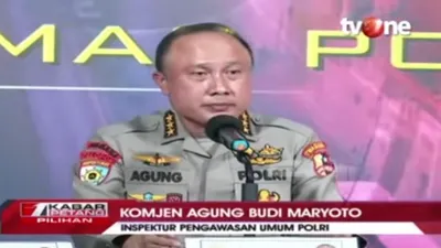 Inspektur Pengawasan Umum Polri Komjen Agung Budi Maryoto saat konferensi persk, Kamis (14/7/2022). Ia menyampaikan tim khusus Polri bekerja mandiri usut kasus Duren Tiga. 
