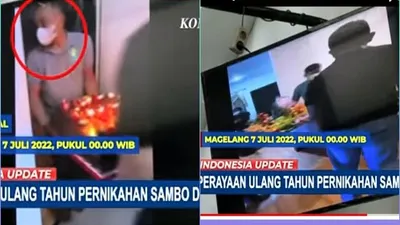 kolase foto para ajudan Ferdy Sambo kompak memberikan kejutan untuk anniversary atasannya Ferdy Sambo dan Putri Candrawathi