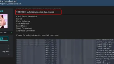 Belum Selesai Dugaan Data Pelanggan Indihome yang Bocor, Kini Data BIN dan Polri Bocor di Dunia Maya