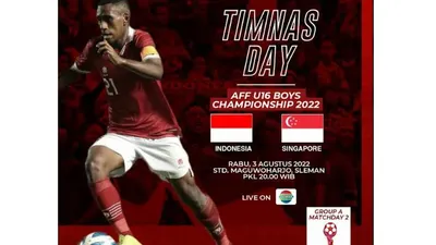 Link Live Streaming Piala AFF U16 Indonesia vs Singapura