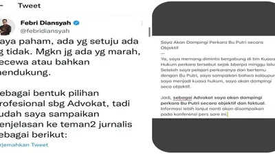 Warganet Skak Mat Keputusan Febri Diansyah Membela Putri Candrawathi, Obyektif dan Dibayar Tak Bisa Bareng!
