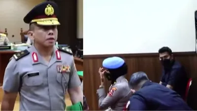 Video Polwan nangis saat sidang Ferdy Sambo dipecat. Foto/Istimewa.