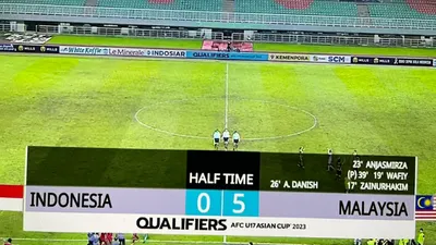 Timnas Indonesia U-17 va Malaysia U-17.