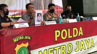 Jumpa pers penangkapan para pengeroyok Ketua Umum KNPI Haris Pertama, Selasa (22/2/2022).