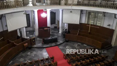 Lokasi interior Gereja Immanuel Jakarta. Foto diambil 5 April 2020.