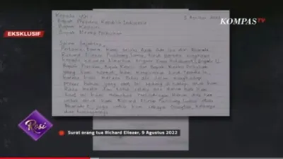  Isi Lengkap Surat Terbuka Orang Tua Richard Eliezer Untuk Presiden hingga Menko Polhukam
