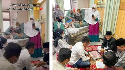 Viral Video Akad Nikah di Detik-detik Sang Ibu Meninggal Dunia