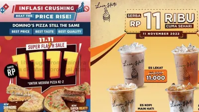 Pizza Hut hingga Kopi Kenangan, cek katalog promosi bulan November 2022 dengan 11.11 berbagai.