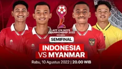 ndonesia vs Myanmar di Semifinal Piala AFF U-16, Kick Off Pukul 20.00 WIB 