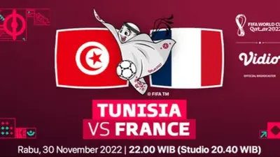 Nonton Siaran Langsung Tunisia vs Prancis Piala Dunia 2022 Qatar Gratis di Sini, Kick Off Jam 22.00