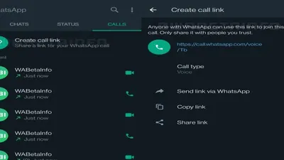  Fitur terbaru WhatsApp berupa tautan panggilan yang  telah tersedia untuk semua pengguna [WABetaInfo]    