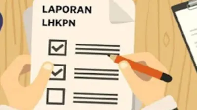 Ilustrasi lapor kekayaan atau LHKPN untuk pejabat negara.