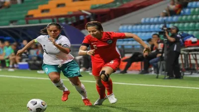  Timnas Wanita sukses raih kemenangan 2-1 lawan Singapura di Stadion Jalan Besar pada laga FIFA Match Day, Senin (10/10/2022). (Dok/PSSI.org)