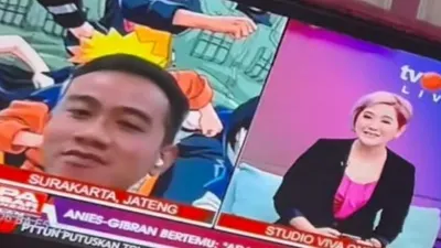 Gibran Pakai Background Zoom Naruto Saat Wawancara TV, Netizen: Beneran Tinggal di Konoha