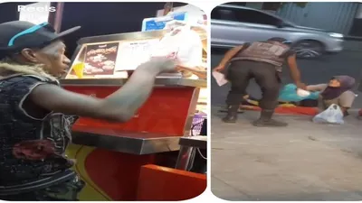 Viral anak punk pengamen beli nasi untuk gelandangan dan anaknya /Tangkap layar @undercover.id