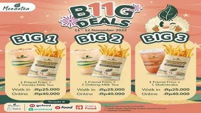 Promo 11.11 Menantea, Modal Rp25 Ribu Bisa Dapat Minuman dan Snack Berlaku Kelipatan!