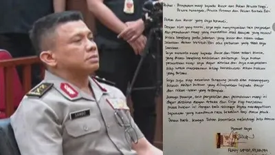 Surat tulis tangan Mantan Kadiv Propam Polri Irjen Ferdy Sambo  berisi mengakui kesalahan dan mohon maaf