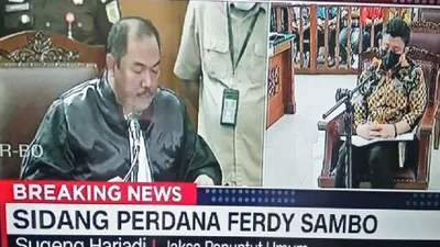 Sidang Perdana Ferdy Sambo dkk di PN Jakarta Selatan, Senin (17/10/2022)