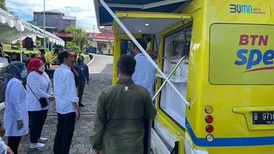 Presiden Jokowi Tinjau Layanan BTN Dalam Penyaluran BSU