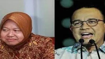 Kolase Tri Rismahirini dan Anies Baswedan.