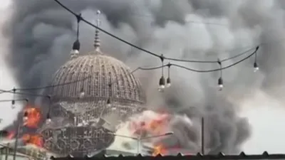 Kebakaran Masjid JIC Diduga Saat Pemasangan atap