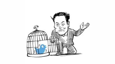 Meme Elon Musk dan Twitter.